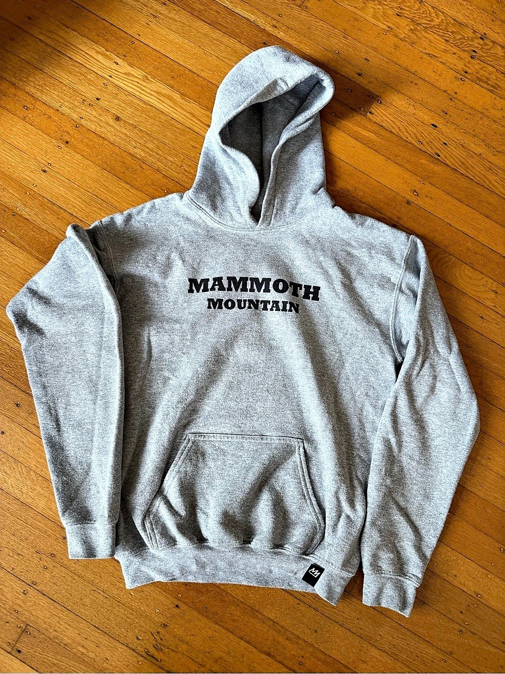 Mammoth Mountain Wooly Crown Hoodie Gray & Black Youth Kids XL Extra Large